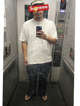 「アイテム（Tシャツ/カットソー）」を使った、RRNPPさん（メンズ・175cm）の夏コーディネート