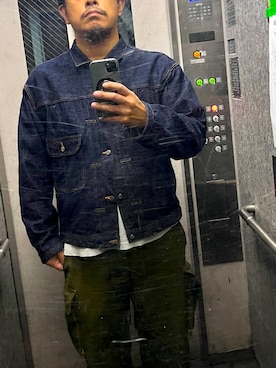 「アイテム（デニムジャケット）」を使った、RRNPPさん（メンズ・175cm・40代）の秋コーディネート