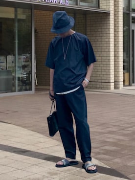 「EN ROUTE（アンルート）のアイテム（トップス）」を使った、brbs15さん（メンズ・165cm）の夏コーディネート