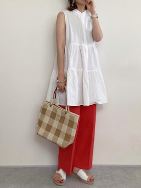 「RECTANGLE」｜「アイテム（ワンピース/ドレス）」を使った、rumiさん（レディース・162cm）の夏コーディネート