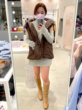 「秋色コーデ」｜「アイテム（ダウンジャケット/コート）」を使った、なつみさん（レディース・168cm）の秋コーディネート