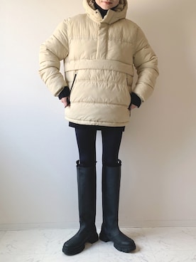 「Whim Gazette（ウィムガゼット）のアイテム（ジャケット/アウター）」を使った、ソソさん（レディース・160cm）の春コーディネート