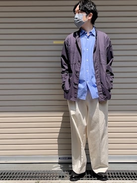 「ごきげんウィーク」｜「アイテム（チノパンツ）」を使った、mashrさん（メンズ・171cm）の春コーディネート
