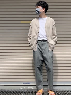「アイテム（カーディガン/ボレロ）」を使った、mashrさん（メンズ・171cm）の春コーディネート