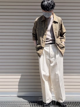 「stein（シュタイン）のアイテム（チノパンツ）」を使った、mashrさん（メンズ・171cm）の春コーディネート