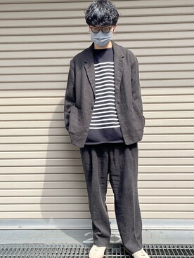 「confect（コンフォクト）のアイテム」を使った、mashrさん（メンズ・171cm）の春コーディネート