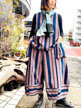 「着物」｜「アイテム（パンツ）」を使った、kofu3miyukiさん（レディース・160cm）の春コーディネート