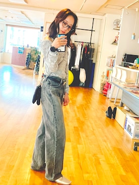 「アイテム（デジタル腕時計）」を使った、おかりんさん（レディース・154cm）の秋コーディネート