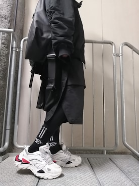 「ソックス」｜「アイテム（MA-1）」を使った、まっくさん（メンズ・175cm）の春コーディネート