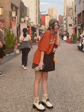 「NET（ネット）のアイテム（帽子）」を使った、cicesallさん（レディース・161cm）の秋コーディネート