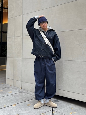 「アイテム（ニットキャップ/ビーニー）」を使った、Sさん（メンズ・170cm・20代）の秋コーディネート