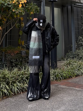 「アイテム（マフラー）」を使った、Sさん（メンズ・170cm・20代）の秋コーディネート