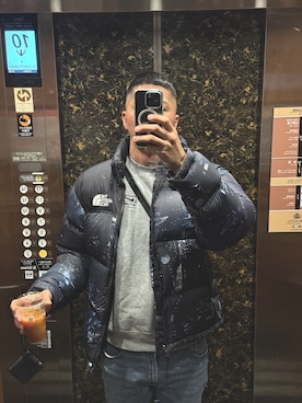 「northface（ノースフェイス）のアイテム（ダウンジャケット/コート）」を使った、satsuiさん（メンズ・180cm）の秋コーディネート