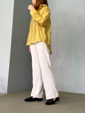 「アイテム（ドレスシューズ）」を使った、sayuさん（レディース・161cm）の秋コーディネート