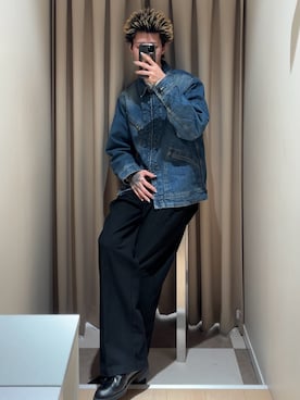 「アイテム（デニムジャケット）」を使った、Mitsuki Moriyamaさん（メンズ・175cm・10代）の秋コーディネート