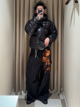 「アイテム（その他アウター）」を使った、Mitsuki Moriyamaさん（メンズ・175cm・10代）の冬コーディネート