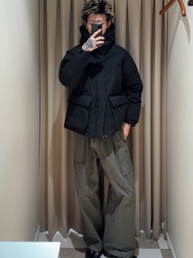 「アイテム（ダウンジャケット/コート）」を使った、Mitsuki Moriyamaさん（メンズ・175cm・10代）の冬コーディネート