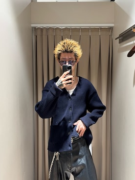 「アイテム（カーディガン/ボレロ）」を使った、Mitsuki Moriyamaさん（メンズ・175cm・10代）の秋コーディネート