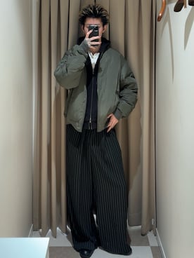 「シンプル」｜「アイテム（パーカー）」を使った、Mitsuki Moriyamaさん（メンズ・175cm）の冬コーディネート