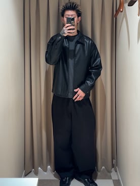 「URBAN RESEARCH Sonny Label（アーバンリサーチサニーレーベル）のスウェットライクニットプルオーバー（ニット/セーター、グレー系）」を使った、Mitsuki Moriyamaさん（メンズ・175cm）の春コーディネート