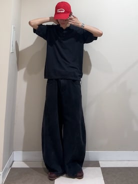 「アイテム（ポロシャツ）」を使った、mitsuki_moriyamaさん（メンズ・175cm）の夏コーディネート