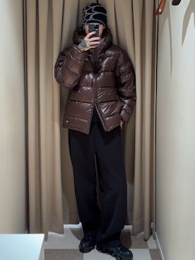 「アイテム（スウェットパンツ）」を使った、Mitsuki Moriyamaさん（メンズ・175cm・10代）の冬コーディネート