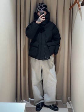 「アイテム（ダウンジャケット/コート）」を使った、Mitsuki Moriyamaさん（メンズ・175cm・10代）の冬コーディネート