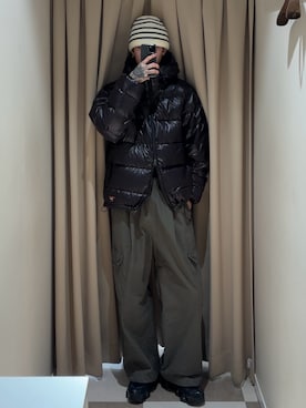 「アイテム（ダウンジャケット/コート）」を使った、Mitsuki Moriyamaさん（メンズ・175cm・10代）の冬コーディネート