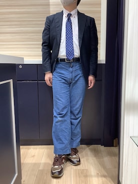 「アイテム（フォーマルスーツ/小物、ブルー系）」を使った、BRICK HOUSE by Tokyo Shirts 久留米ゆめタウン店さん（メンズ・178cm）の春コーディネート