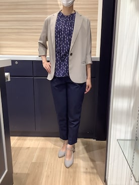 「BRICK HOUSE by TOKYO SHIRT」｜「アイテム（ジャケット/アウター）」を使った、BRICK HOUSE by Tokyo Shirts 久留米ゆめタウン店さん（レディース・161cm）の夏コーディネート