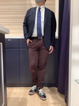 「アイテム（ネクタイ）」を使った、BRICK HOUSE by Tokyo Shirts 久留米ゆめタウン店さん（メンズ・177cm）の夏コーディネート