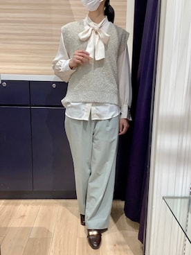 「ボウタイ」｜BRICK HOUSE by Tokyo Shirts 久留米ゆめタウン店さん（レディース・161cm）の秋コーディネート