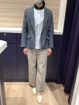 「BRICK HOUSE by TOKYO SHIRT」｜「アイテム（ジャケット/アウター）」を使った、BRICK HOUSE by Tokyo Shirts 久留米ゆめタウン店さん（レディース・161cm）の冬コーディネート
