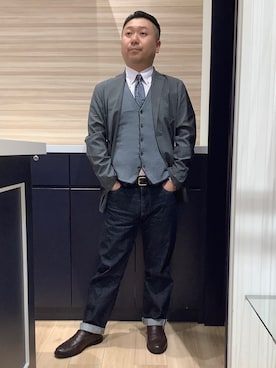 「アイテム（ベスト）」を使った、BRICK HOUSE by Tokyo Shirts 久留米ゆめタウン店さん（メンズ・160cm）の秋コーディネート