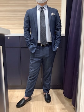 「アイテム（ビジネスシャツ）」を使った、BRICK HOUSE by Tokyo Shirts 久留米ゆめタウン店さん（メンズ・160cm）の秋コーディネート