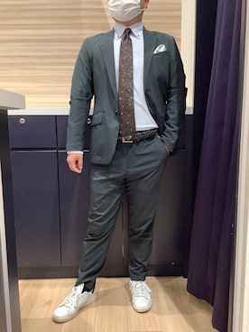 「アイテム（ビジネスシャツ）」を使った、BRICK HOUSE by Tokyo Shirts 久留米ゆめタウン店さん（メンズ・160cm）の秋コーディネート
