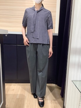 「ボウタイブラウス」｜BRICK HOUSE by Tokyo Shirts 久留米ゆめタウン店さん（レディース・161cm）の夏コーディネート