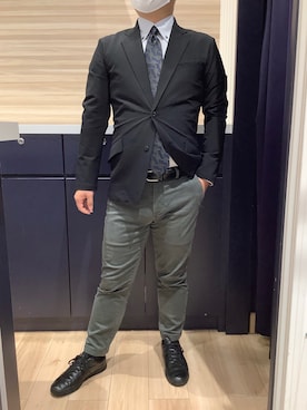 「アイテム（ビジネスシャツ）」を使った、BRICK HOUSE by Tokyo Shirts 久留米ゆめタウン店さん（メンズ・160cm）の秋コーディネート