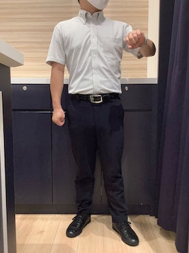 「アイテム（ビジネスシャツ）」を使った、BRICK HOUSE by Tokyo Shirts 久留米ゆめタウン店さん（メンズ・160cm）の夏コーディネート