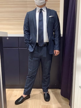 「アイテム（ビジネスシャツ）」を使った、BRICK HOUSE by Tokyo Shirts 久留米ゆめタウン店さん（メンズ・160cm）の秋コーディネート