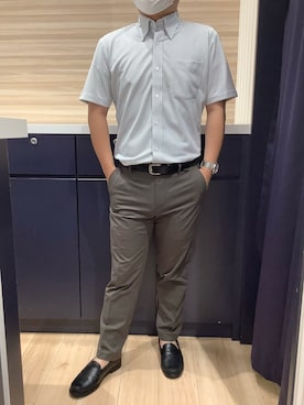 「アイテム（ビジネスシャツ）」を使った、BRICK HOUSE by Tokyo Shirts 久留米ゆめタウン店さん（メンズ・160cm）の夏コーディネート