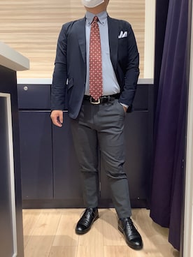 「アイテム（スーツジャケット）」を使った、BRICK HOUSE by Tokyo Shirts 久留米ゆめタウン店さん（メンズ・160cm）の秋コーディネート