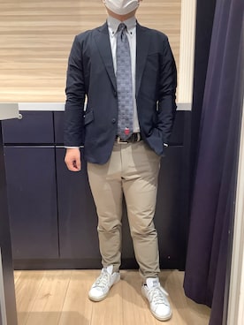 「アイテム（ビジネスシャツ）」を使った、BRICK HOUSE by Tokyo Shirts 久留米ゆめタウン店さん（メンズ・160cm）の夏コーディネート