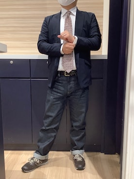 「アイテム（ビジネスシャツ）」を使った、BRICK HOUSE by Tokyo Shirts 久留米ゆめタウン店さん（メンズ・160cm）の秋コーディネート