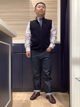 「アイテム（フォーマルスーツ/小物）」を使った、BRICK HOUSE by Tokyo Shirts 久留米ゆめタウン店さん（メンズ・160cm）の冬コーディネート