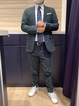 「アイテム（ビジネスシャツ）」を使った、BRICK HOUSE by Tokyo Shirts 久留米ゆめタウン店さん（メンズ・160cm）の秋コーディネート