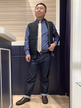 「アイテム（フォーマルスーツ/小物）」を使った、BRICK HOUSE by Tokyo Shirts 久留米ゆめタウン店さん（メンズ・160cm）の冬コーディネート