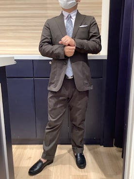 「アイテム（ビジネスシャツ）」を使った、BRICK HOUSE by Tokyo Shirts 久留米ゆめタウン店さん（メンズ・160cm）の秋コーディネート