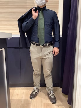 「アイテム（フォーマルスーツ/小物）」を使った、BRICK HOUSE by Tokyo Shirts 久留米ゆめタウン店さん（メンズ・160cm）の秋コーディネート