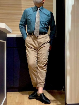 「パンツスタイル」｜BRICK HOUSE by Tokyo Shirts 久留米ゆめタウン店さん（メンズ・177cm・30代）の秋コーディネート